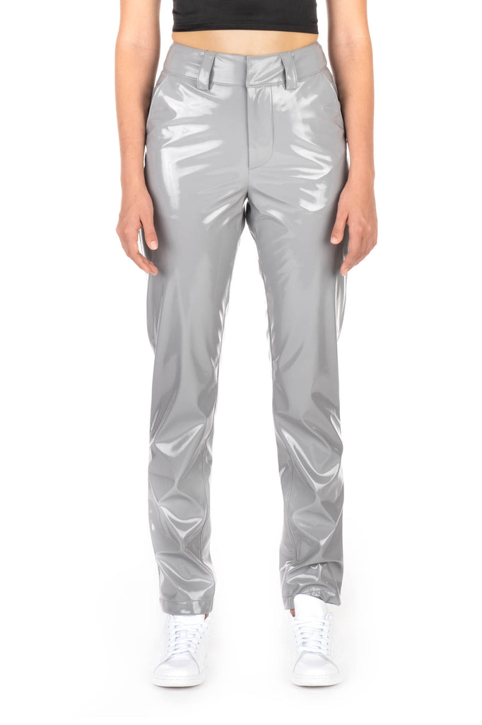 PATENT TROUSERS - Grey
